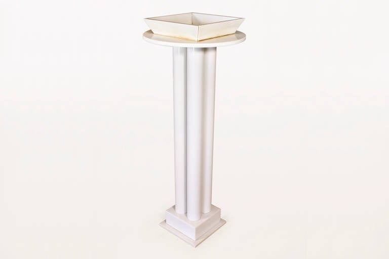 Post-Modern Ettore Sottsass Marble Pedestal Stand, circa 1980, Italy