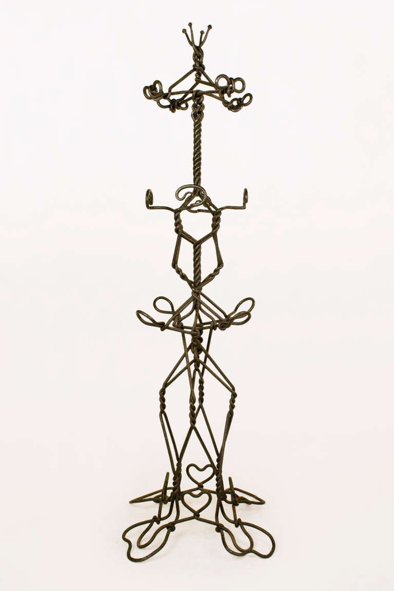 Art Nouveau Castiron Coat Hanger circa 1900