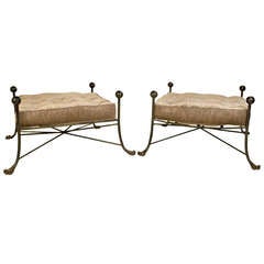 Pair of Benches or Stools by Maison Jansen