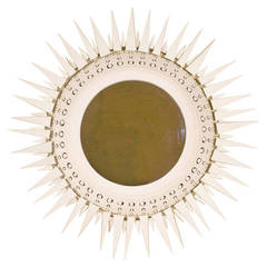 Ceramic Sunburst Mirror by Georges Pelletier, circa 1970, France