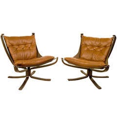 Pair Of "Falcon" Armchairs By Sigurd Resell, circa 1970. Norway