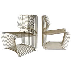 Pair of Pantonova Slipper Chairs by Verner Panton, circa 1960, Denmark