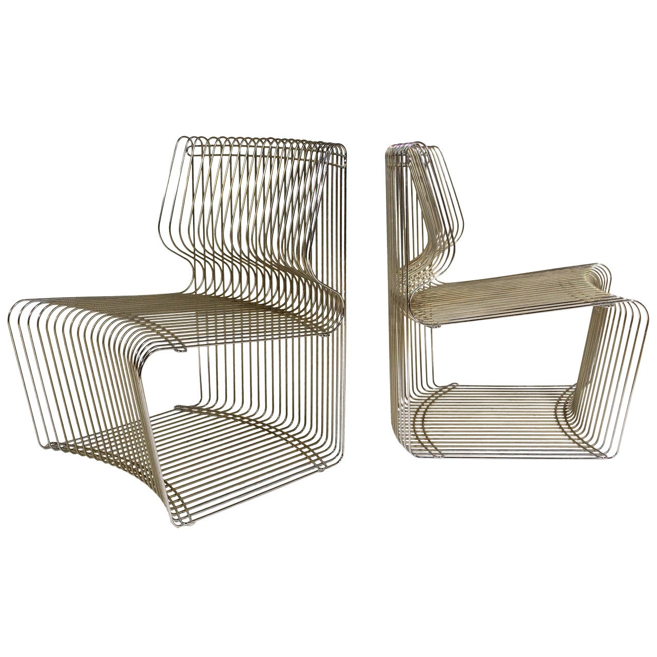 Pair of Pantonova Slipper Chairs by Verner Panton, circa 1960, Denmark
