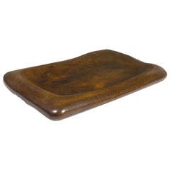 Large and Rare Alexandre Noll Sculpted American Walnut Platter, circa 1950