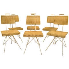 Ensemble de 4 chaises de salle à manger par Mathieu Mategot, vers les années 1960