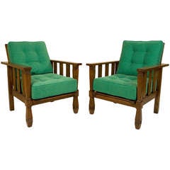 Pair of William Morris Armchairs circa 1920 France