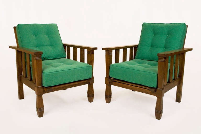 Pair of William Morris armchairs, France, circa 1920.
Excellent condition
New upholstery
Wood