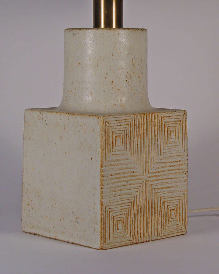 Modern Bruno Gambone Ceramic Table Lamp