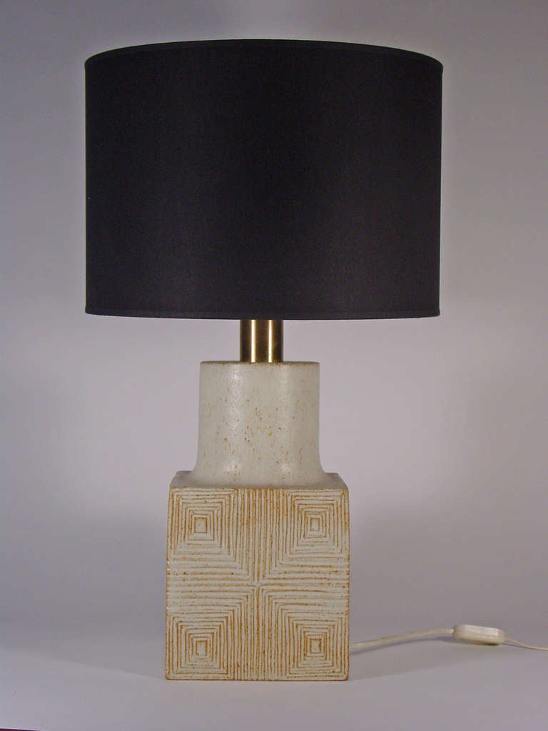 Italian Bruno Gambone Ceramic Table Lamp