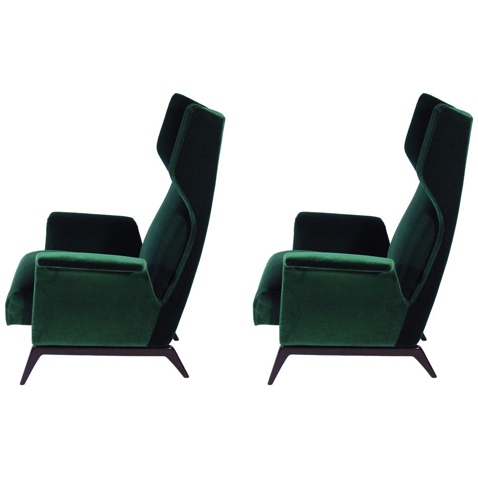 A Breathtaking Pair Of Italian 1950's Armchairs