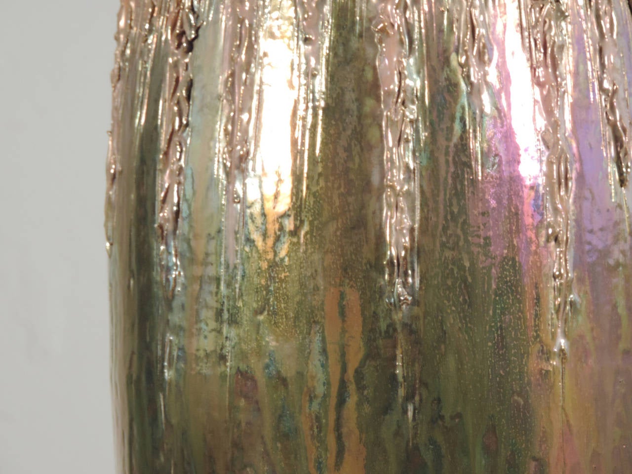 Vase monumental irisé de Vittoria Mazzotti Albisola, Italie, années 1950 en vente 3