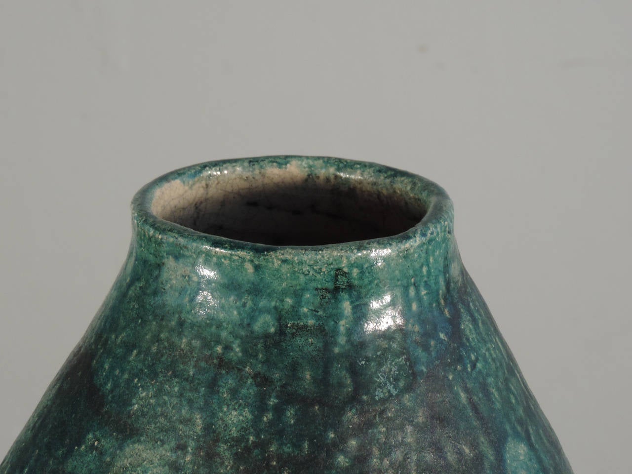 Large Marcello Fantoni glazed ceramic vase.