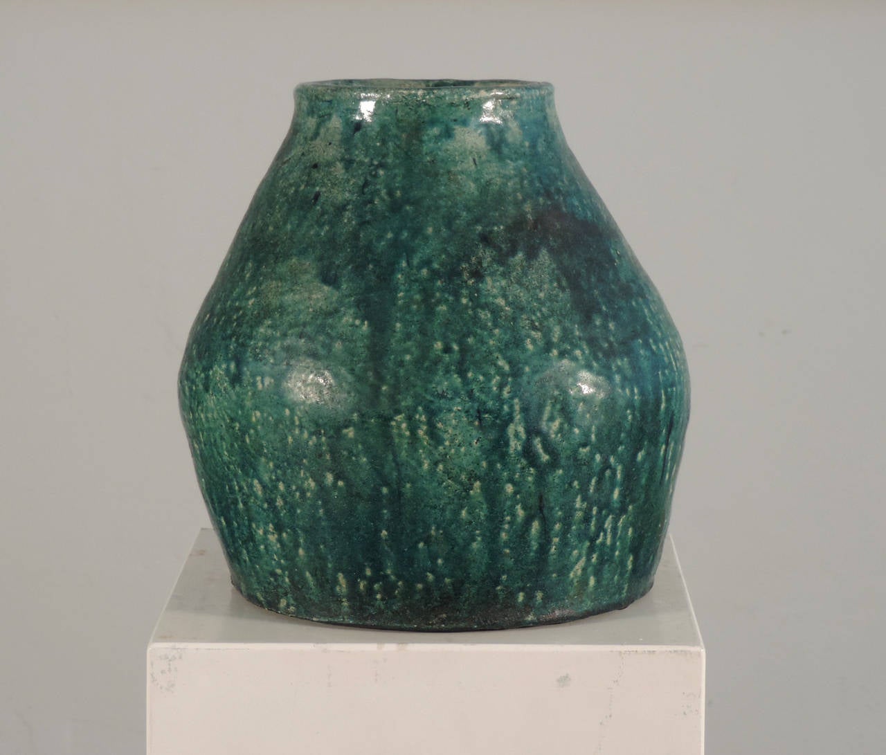 Mid-20th Century Large Marcello Fantoni Glazed Ceramic Vase