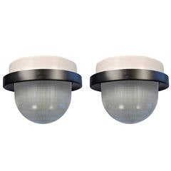 Splendid Pair of "Stilnovo" Flush Mounts 2