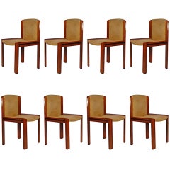Set of 8 "300" chairs by Joe Colombo