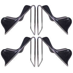Rare Set of Four Alberto Rosselli "P110" Lounge Chairs for Saporiti 9