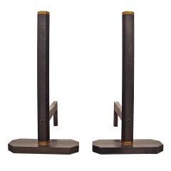 Afra e Tobia Scarpa Sculptural Pair of Andirons