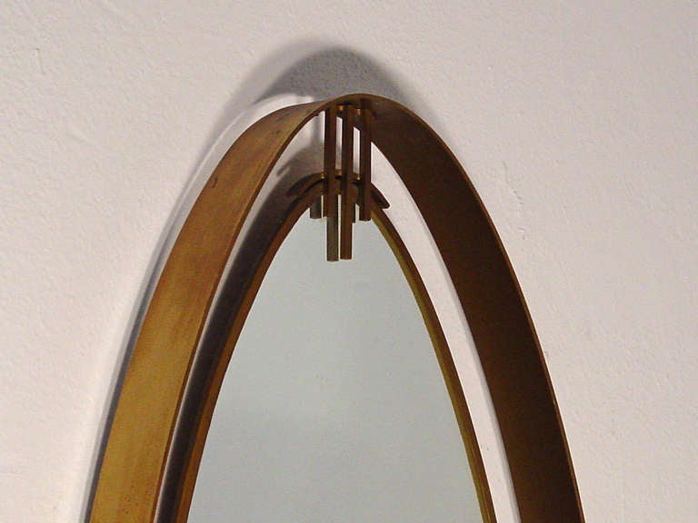Mid-Century Modern Ettore Sottsass wall mirror for Sant'Ambrogio & De Berti
