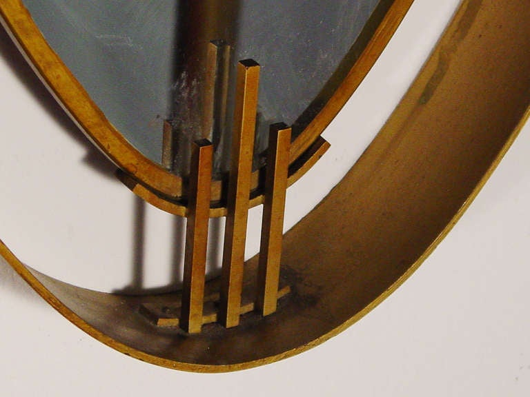 Mid-20th Century Ettore Sottsass wall mirror for Sant'Ambrogio & De Berti