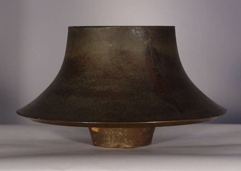 Modern Striking Angelo Mangiarotti Bronze Vase