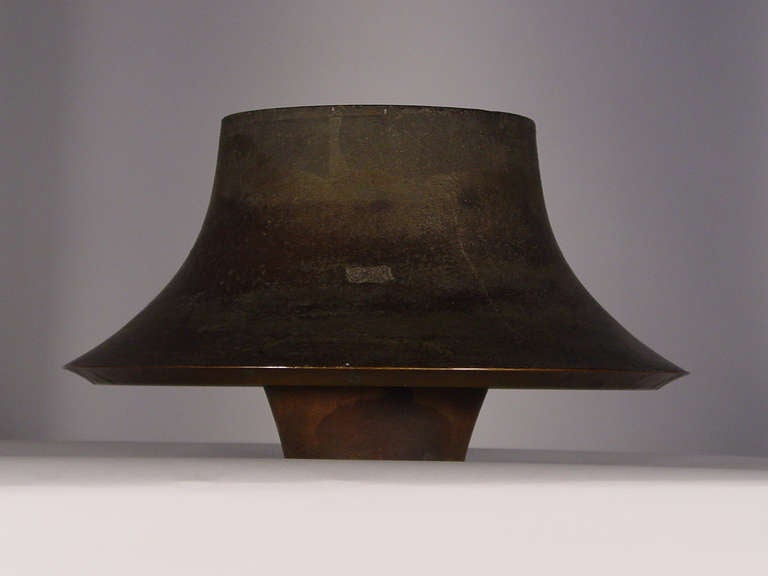 Mid-20th Century Striking Angelo Mangiarotti Bronze Vase