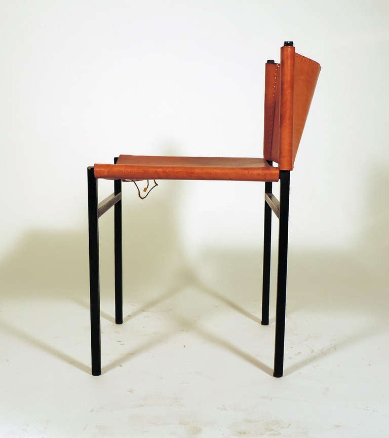 Leather Paolo Tilche Set of Six Chairs for Arform