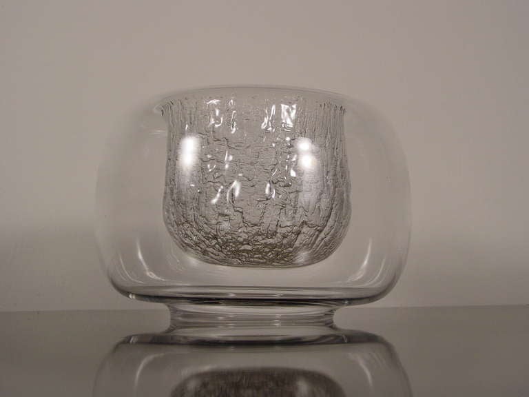 A beautiful glass bowl by Timo Sarpaneva for Iitala Finland.