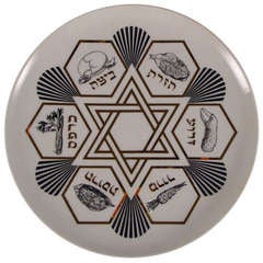 Vintage A rare Pesach "Seder" plate by Piero Fornasetti