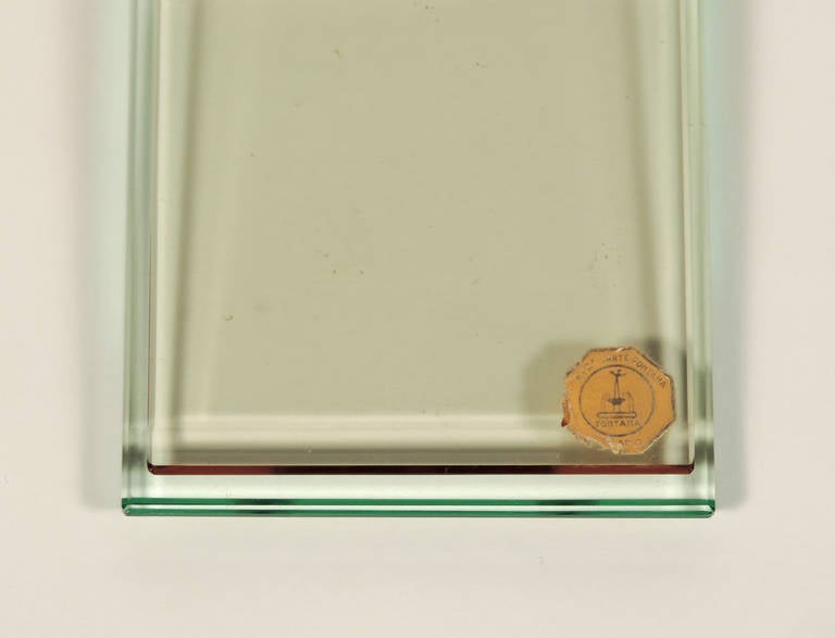 Mid-Century Modern Notepad en verre Fontana Arte, Italie, années 1950 en vente