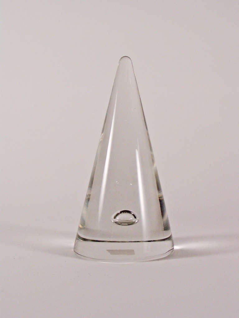 Modern Alfredo Barbini glass cone decorative piece