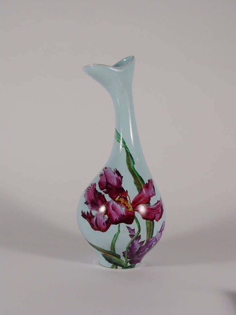 A beautiful C5 vase by Antonia campi.
Decorated probably at a later date with flowers and butterfy
Fully signed