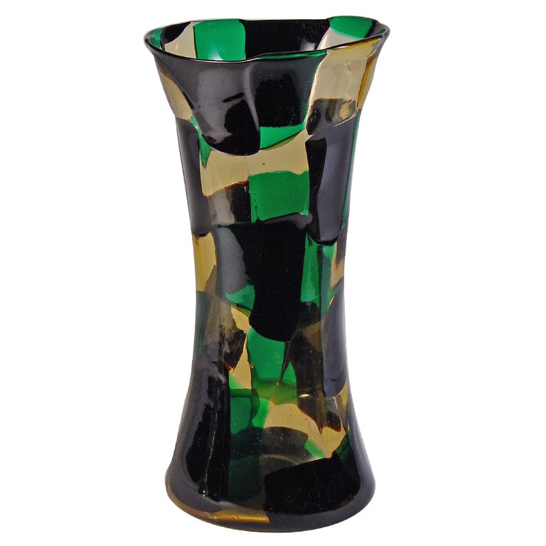 Fulvio Bianconi "Pezzato" vase for Venini