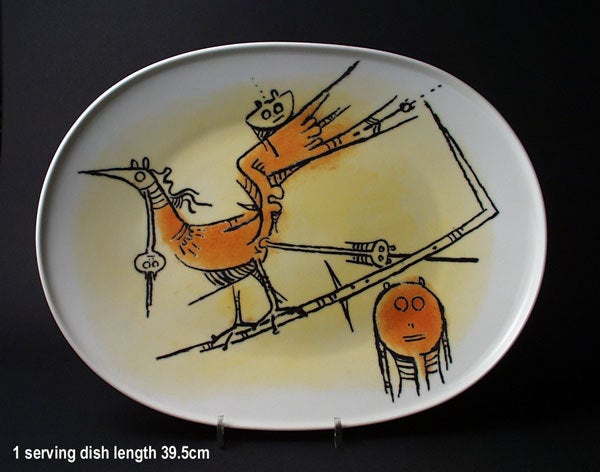 Cuban Artist Wifredo Lam Dinner Service, Italy, 1970s For Sale 3