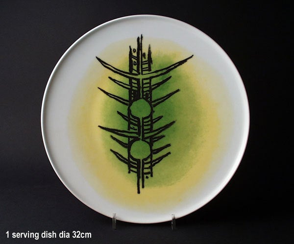 Cuban Artist Wifredo Lam Dinner Service, Italy, 1970s In Good Condition For Sale In Milan, IT