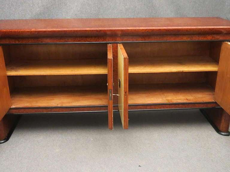 Art Deco Maple Wood and Parchment Italian Sideboard, 1940 3