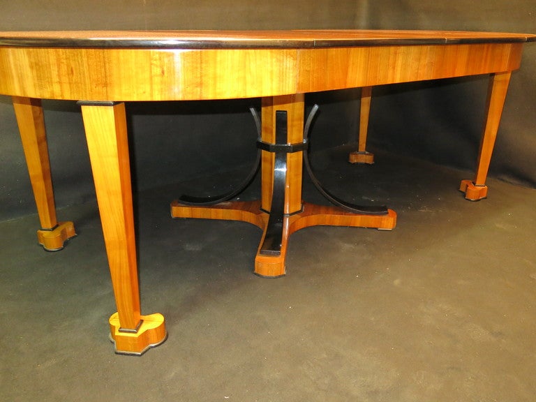 19th Century Rare Extending  Biedermeier Table.