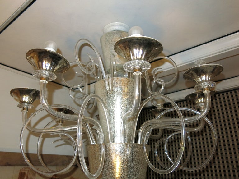 Italian Chandelier of Murano Glass, Italy 1940s