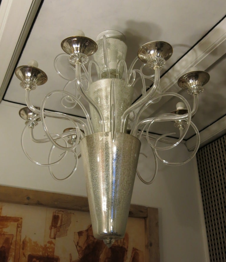 Chandelier of Murano Glass, Italy 1940s 3
