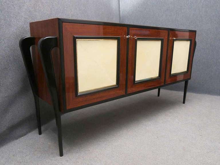Parchment Paper Extremely Elegant French Art Deco Sideboard