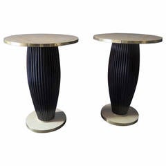 Pair of Side Tables in Parchment French