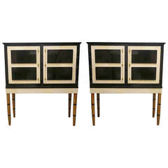 Wonderful Pair of Francia Bar Cabinets