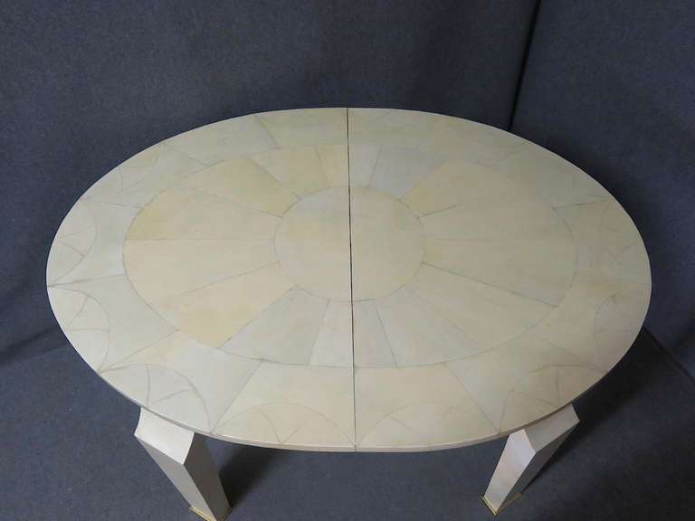 French Shiny Table in Parchment