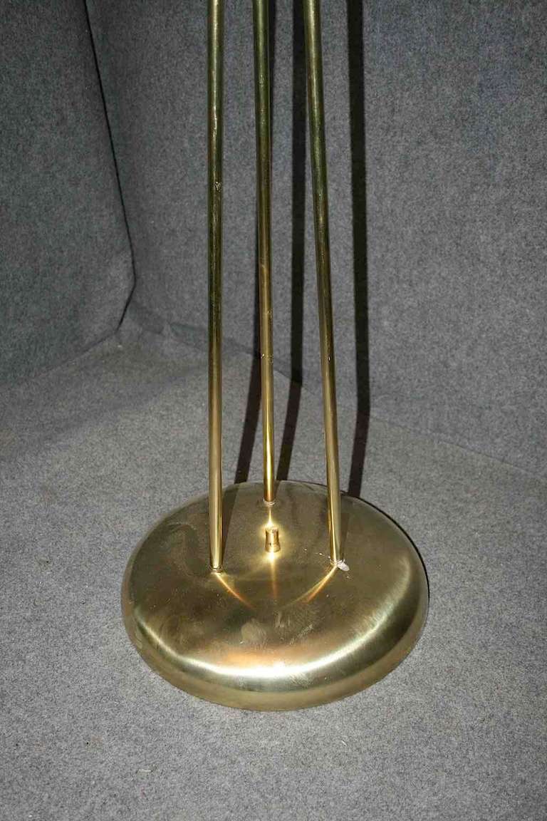 Midcentury three Lights Brass italian Floor Lamp, 1960 1