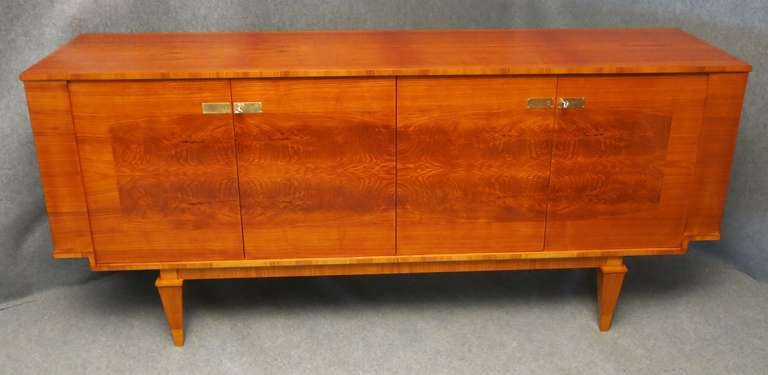 1920s Square Cherrywood French Art Deco Sideboard 4