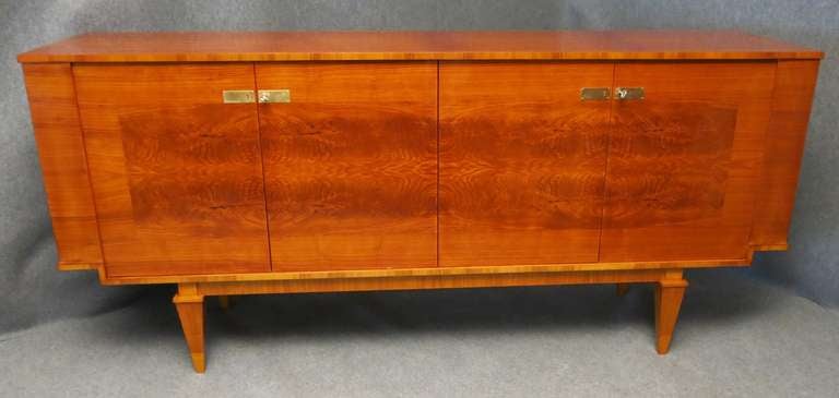 1920s Square Cherrywood French Art Deco Sideboard 5