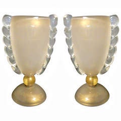 Pair of Murano Art Deco Table Lamps