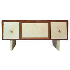 Italian Style Walnut and Parchment Sideboard 1