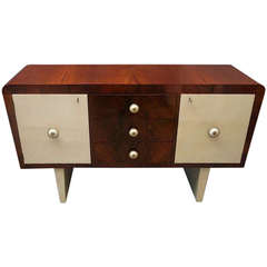 Italian Style Walnut and Parchment Sideboard 6