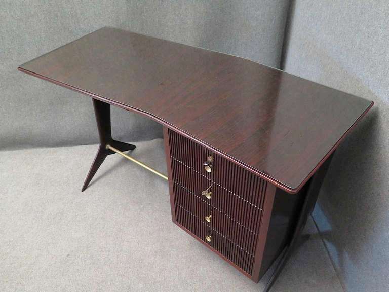 Ico Parisi 1950 Square Midcentury Writing Tables In Excellent Condition In Rome, IT