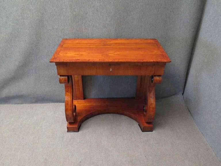 Austrian Biedermeier Square Cherrywood Console Table, 1820